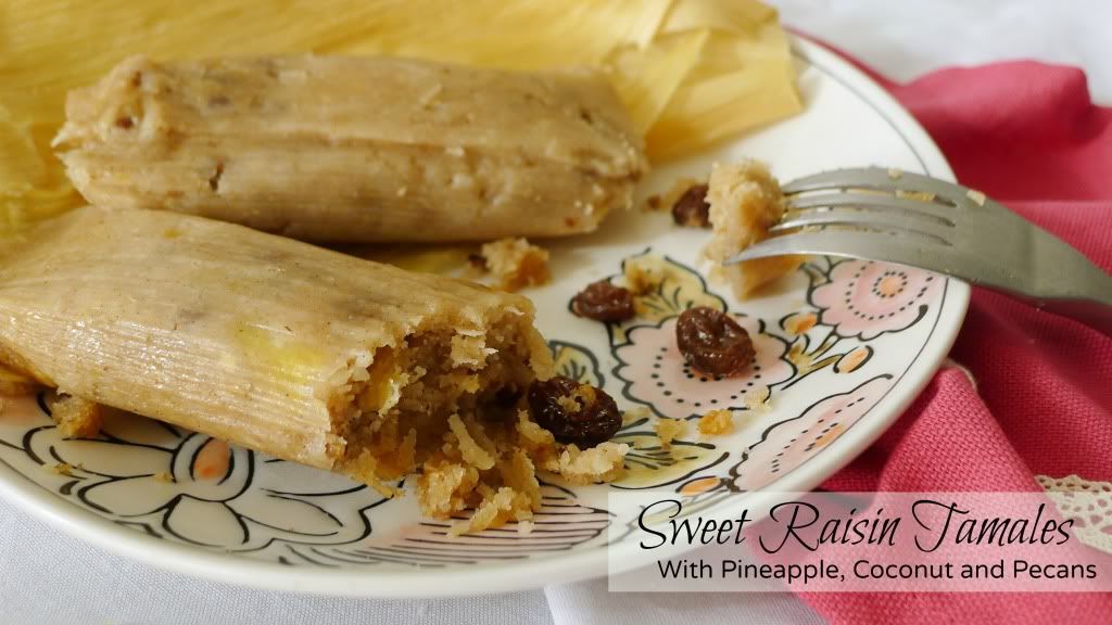 Tamales Dulces de Pasas, Piña, Coco y Nuez Nibbles and Feasts